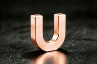 Bead Blasted and Anodized type II Finish Sample