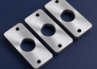 Three connecting flange plate parts are discharged